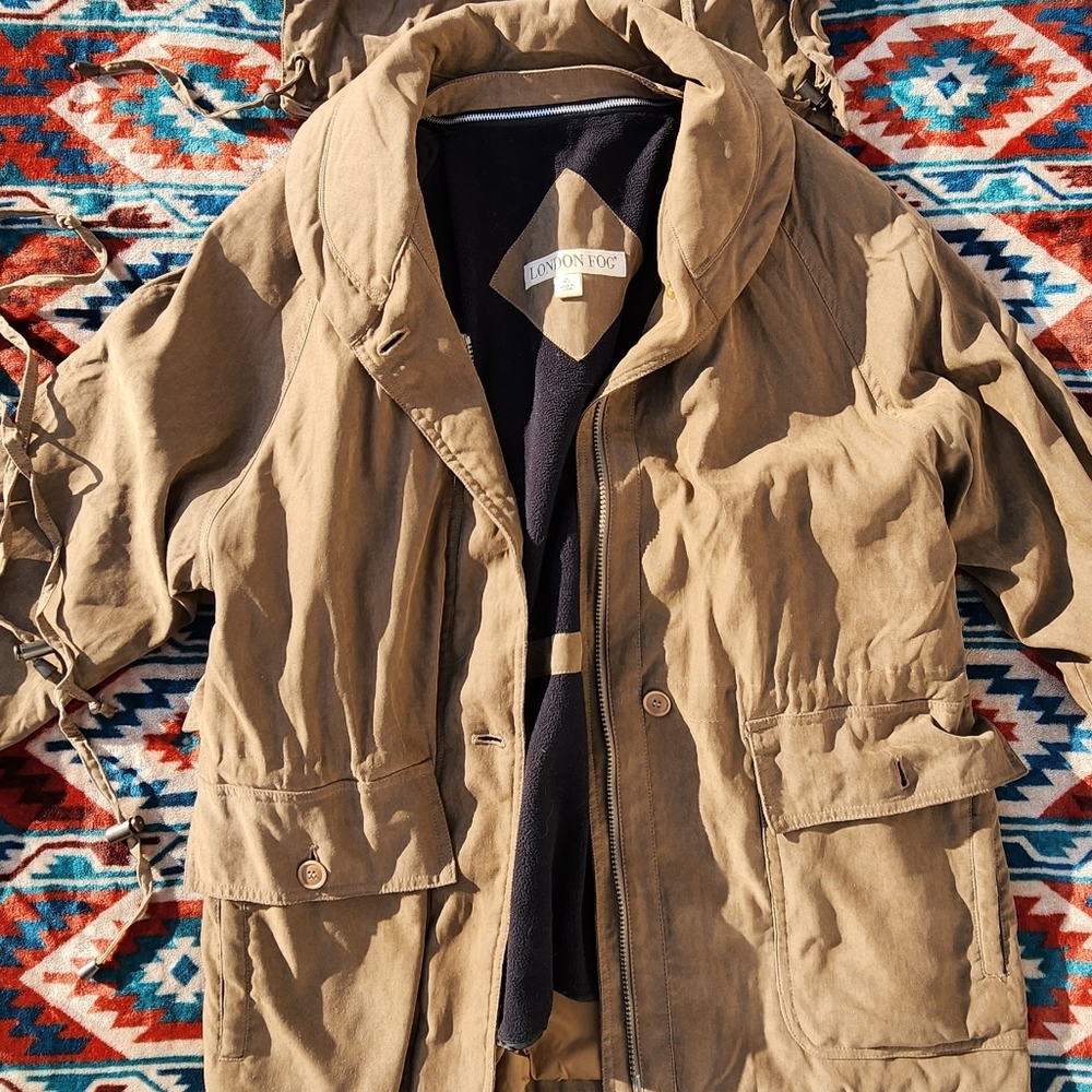 London Fog Heavy Duty Lined Coat with Detachable Hood